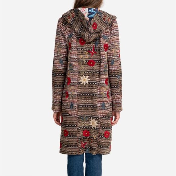 Johnny Was BIYA Dana Patchwork Hoodie Duster Large - Picture 11 of 13